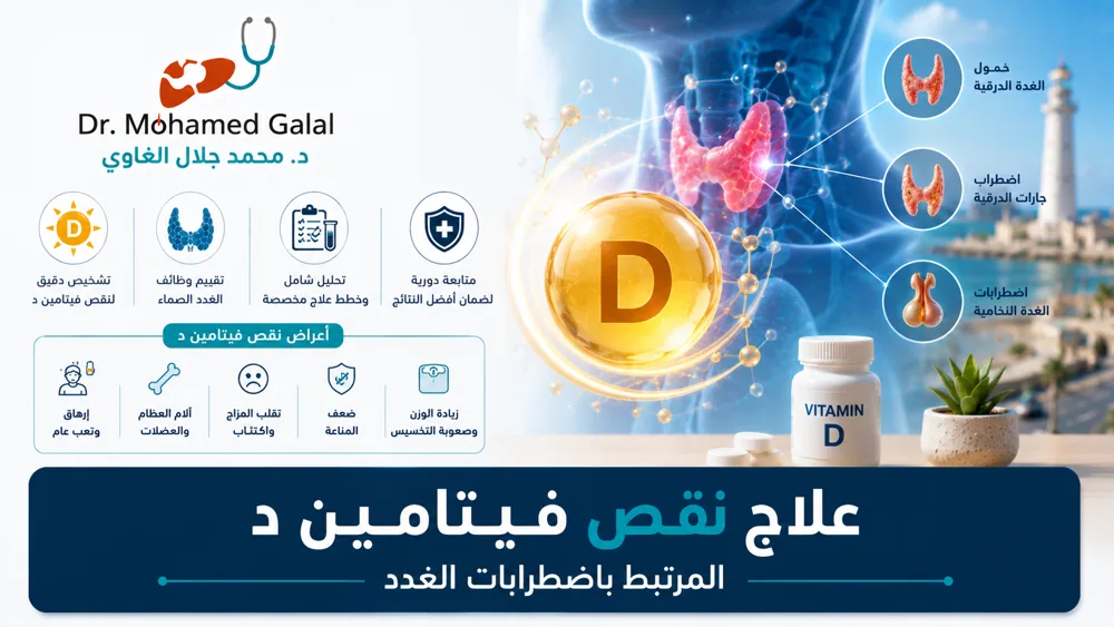 علاج نقص فيتامين د المرتبط باضطرابات الغدد